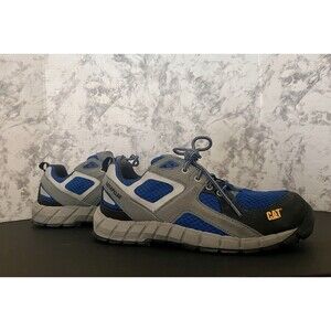 CAT Steel Toe Electrical Hazard Slip Resistant Work Shoe Mens 10 Blue/Gray Safe